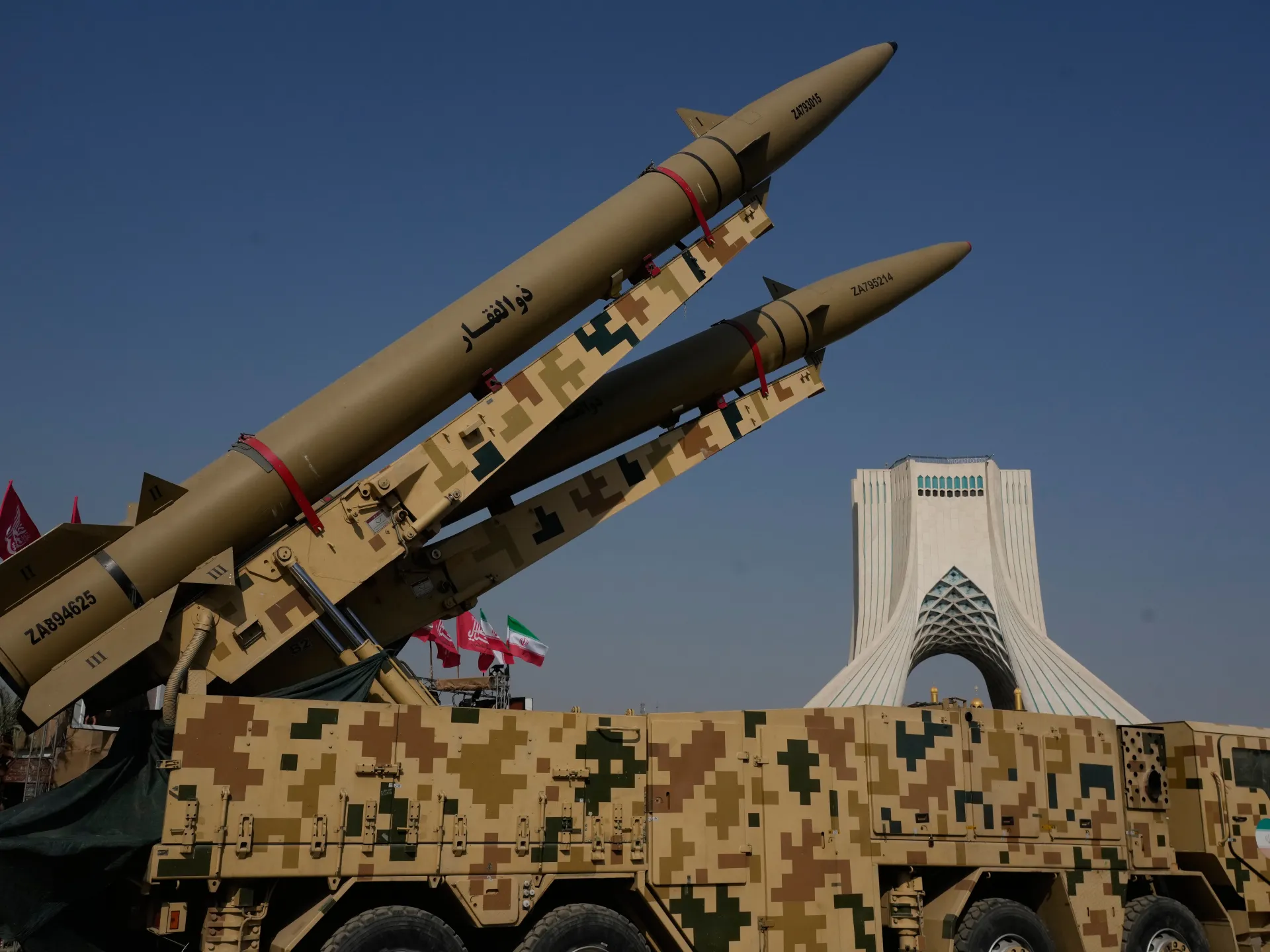 Photograph accompanying: Iran War: Tehran denies Iran targeted UAE with missiles